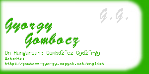 gyorgy gombocz business card